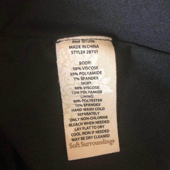 Soft Surroundings Black Palamero Pleated Maxi Dress Size S - Picture 6 of 6